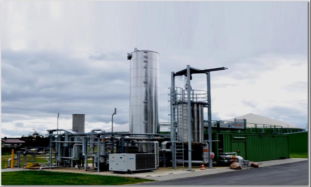 pertinenti parti per la produzione, il convogliamento, la depurazione e la raffinazione del biogas, ovvero
