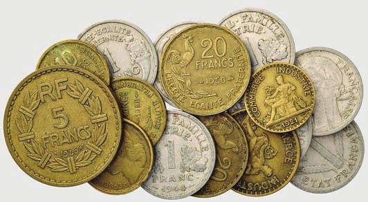 7149 FRANCIA - 10 franchi 1965-66-67-68-69-70-71-72-73 - Lotto di 9 monete qfdc FDC 90 7150 FRANCIA - 100 franchi 1982-84-86-87-91-93-94 - Lotto di 7 monete commemorative senza confezione qfdc FDC 60
