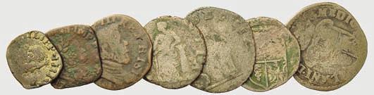 1852, c. 1846 e 5/10 1862 - Lotto di 5 monete BB qspl OFF.