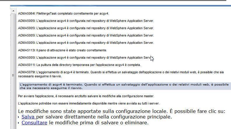 8. Viene quindi visualizzata la pagina con l indicazione delle operazioni effettuate 9.