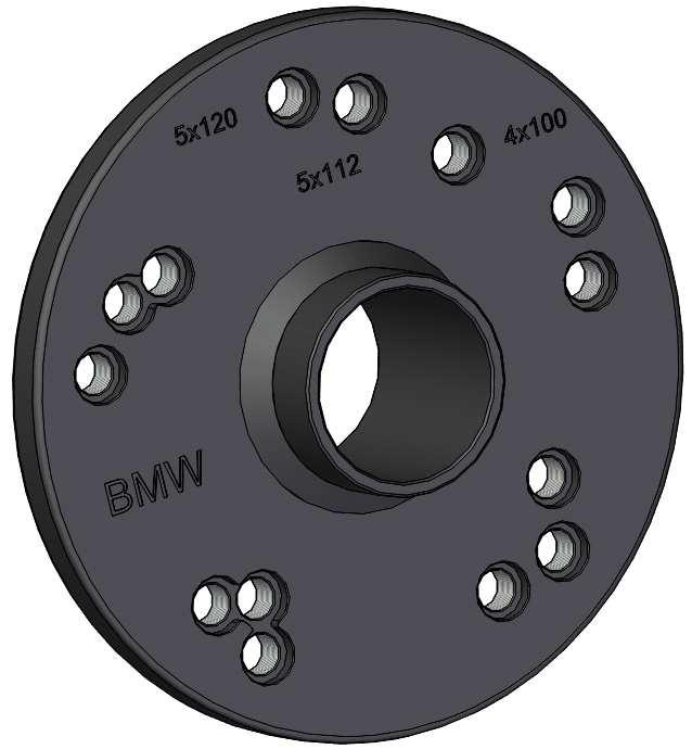 KBMW Kit flangia specifica BMW KBMW BMW specifici flange 2 3 1 4 5 Ø 28,57-36 - 38 mm MATERIALE A