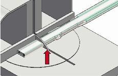 cm 145 from cm 145 => to cm 115 Scalare cm 1,8 dalla misura luce Deduct 1.