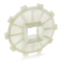 nylon PA6 caricato fibra di vetro. È possibile realizzare da macchina utensile pignoni con numero di denti e materiali diversi.