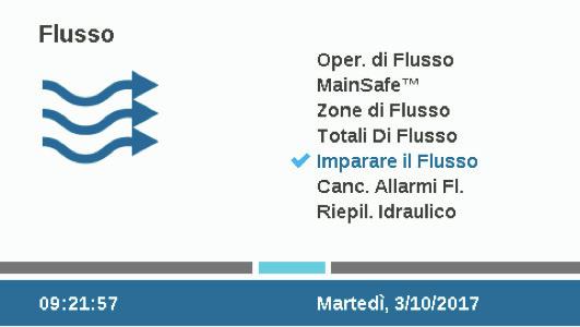 Operazioni di flusso IMPARARE IL FLUSSO Il passaggio finale della configurazione di Monitoraggio flusso (a meno che non sia attivata l opzione MainSafe ) è il processo di apprendimento effettivo.