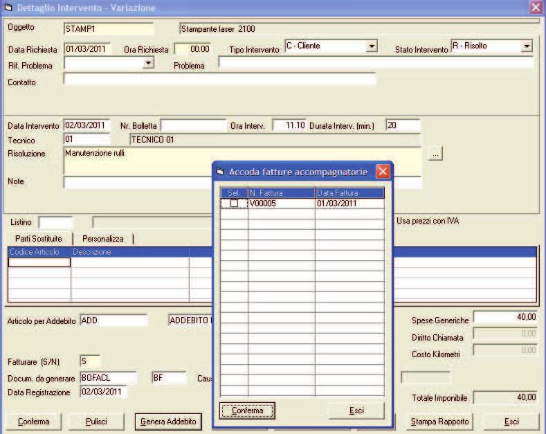 - 168 - Manuale di Aggiornamento Esempio di accodamento di un