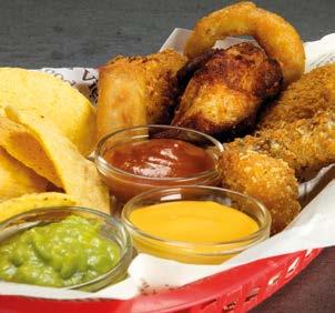 Mix del nostro miglior pollo con Buffalo wings* (2 pz), Southern Strips* (3 pz), Chicken Nuggets* (2