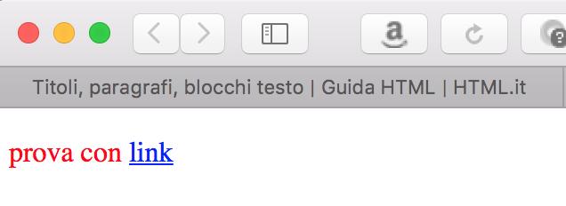 Esistono tre modi per aggiungere stile 1. Inline attraverso l attributo style : <p style="color: red">text</p> Come abbiamodetto però, lo stile è bene che sia separato dall html. 2.