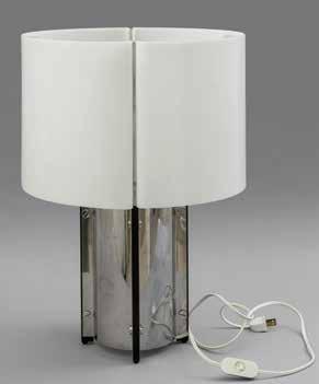 4666 LIGHTHOLIER Una lampada da tavolo Minifortissimo, circa 1970. Metallo cromato, perspex.