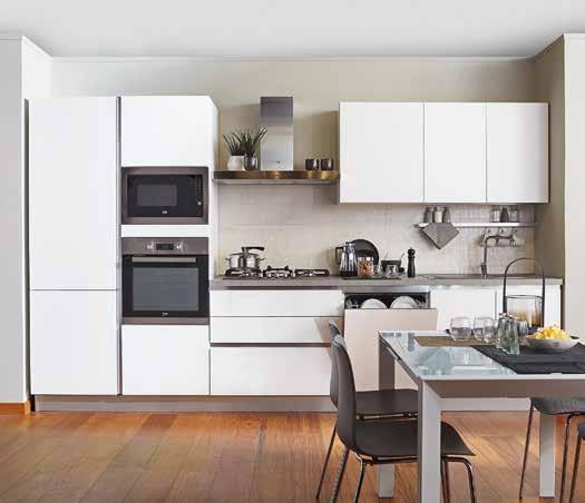 408 422 DELINE Cucina come foto in finitura bianco opaco.