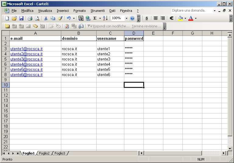 Pag. 17 di 23 1. Numero foglio dati, ovvero in quale foglio di calcolo del file Excel si trova la lista 2. Riga intestazione, che specifica la riga dell intestazione nel file Excel.