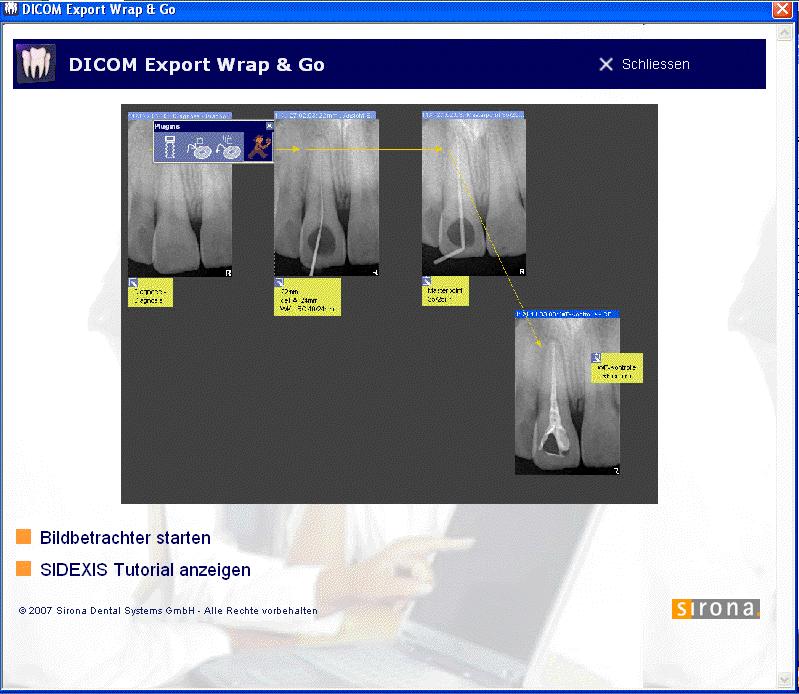 7 Appendici Sirona Dental Systems GmbH 7.1 DICOM Export Wrap&Go Importazione dati Compare una finestra di dialogo in cui selezionare il luogo di memorizzazione desiderato.
