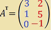 La matrice opposta di A, che viene indicata con il simbolo A, è la matrice, dello stesso tipo di A, i cui elementi sono gli opposti dei