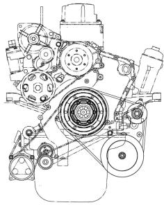 Figura 08: Pompa idraulica sul motore D08 T_327_000002_000_G ) Pompa idraulica Tabella 0: Dati tecnici delle pompe idrauliche azionate tramite puleggia Tipo di motore Fattore di moltiplica giri