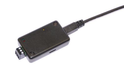 In case of a RS485, automatic TX/RX flow control is done by the USB chipset. The module offers an USB socket to connect the USB cable to the host.
