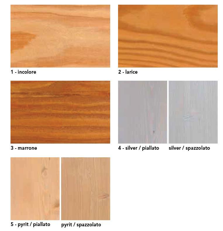 Olio di protezione per legno 1 - Incolore Art. Nr. 390362 0,75 lt. Art. Nr. 390363 2,5 lt. 2 - Larice Art.
