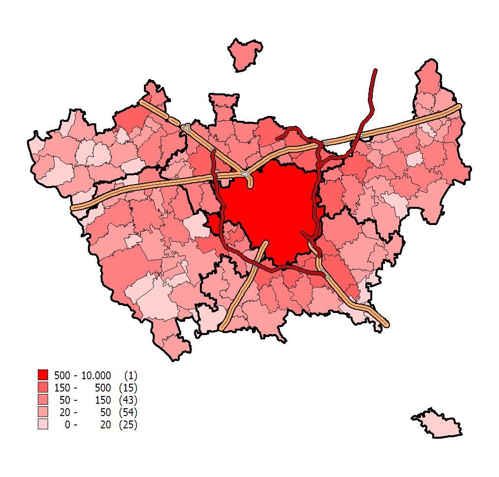 Figura 7: Mappa della distribuzione comunale I semestre Figura 8: Mappa dei