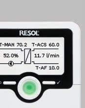 funzione datalogger integrata e l'accesso da remoto tramite rete o Internet con il RESOL VBus.