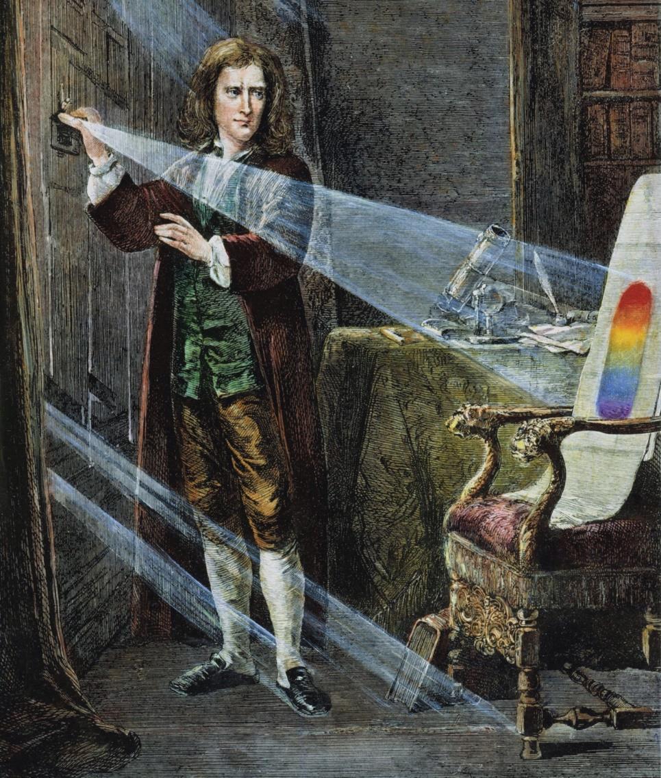 NEWTON (1642-1727) OTTICA COME SCIENZA Isaac Newton, geniale scienziato inglese, mette la luce al centro della sua indagine scientifica.