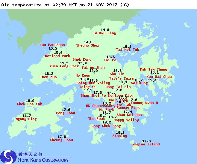 Regional Weather in Hong Kong Since 1984, 62 automatic weather stations were set up in Hong Kong.