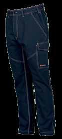 14 Blu Navy Smoke Blu Navy Nero Smoke WORKER SUMMER Pantalone estivo con inserti e impunture a contrasto, elastici laterali e passanti