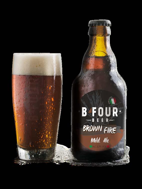 Brow Fire - Brown Fire Mild Ale Grado alcolico 3,7% Densità zuccherina del mosto: gradi plato 9,50 Colore: EBC 45 Grado di amaro: IBU 17 Temperatura di servizio: 8 C Birra di color tonaca di frate