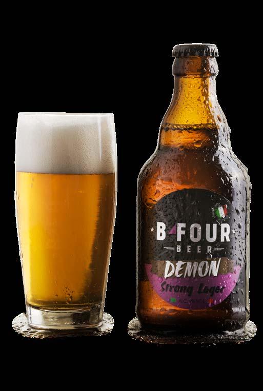 Demo - Demon Strong Lager Birra a bassa fermentazione Grado alcolico 9,0% Densità zuccherina del mosto: gradi plato 18,00 Colore: EBC 8 Grado di amaro: IBU 32 Temperatura di servizio: 6-7 C Di colore