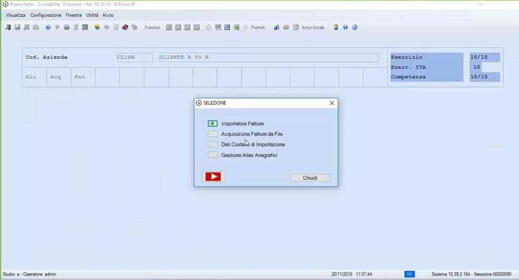 Importatore Fatture Avviare il programma di contabilizzazione delle fatture Acquisizione Fatture da File Avviare browser di ricerca dei file Xml, all interno del proprio HD, e successiva esecuzione