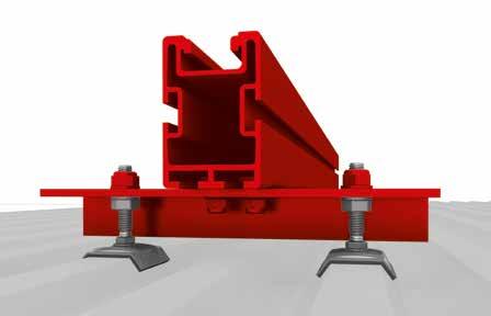 Sovrastrutture alternative con K2 bridge 1 Montaggio di K2 bridge Per poter realizzare campate di maggiori dimensioni, al posto della piastra regolabile su due viti di fissaggio solare è possibile