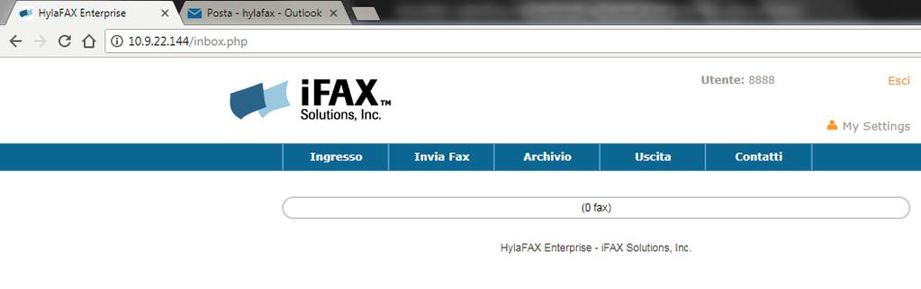 proprie credenziali al sistema HylaFAX (Come mostrato