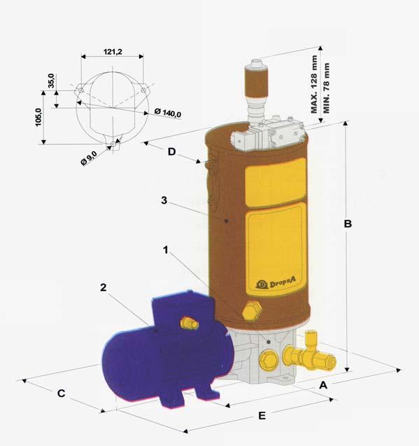 CARATTERISTICHE TECNICHE Pressione di esercizio: Portata: Fissa: Regolabile: Lubrificante: da 75Mpa (750 bar (11000 psi. fino a 33 cm 3 /min- 1500 g/min. fino a 51 cm 3 /min.- 00 g/min.