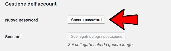 Una volta loggati nella parte alta della pagina comparirà una barra scura con un menù che nella parte destra riporta il vostro username.