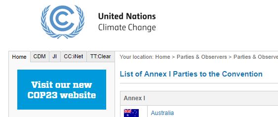 Annex I countries Source: http://unfccc.