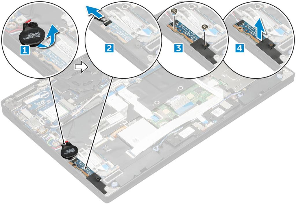 4 Installare: a Batteria b Coperchio della base c scheda SIM d Scheda microsd N.B.: Per installare entrambe le schede, se presenti.