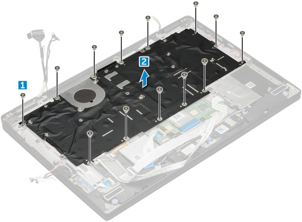 4 Per rimuovere la tastiera: a Rimuovere le viti M2.0 x 3.