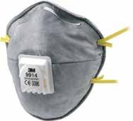 La valvola di esalazione, presente nel respiratore 3M 9914, riduce calore e umidità all interno del facciale e assicura un elevato comfort rendendo il respiratore adatto ad ambienti di lavoro caldi e