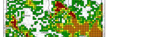 uso del suolo e disaggregato temporalmente sulla base delle modulazioni temporali