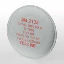 siliconica, il respiratore viene utilizzato con una vasta gamma di filtri 3M, con attacco a baionetta serie 2000 (per polveri) e serie 6000 (per gas e vapori), i filtri serie 6000 possono essere