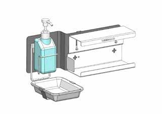 Il contenitore Variobox per le cartelle cliniche, il distributore di disinfettante e il contenitore per rifiuti a rischio infezione non sono compresi nella fornitura. Art. 802.102.