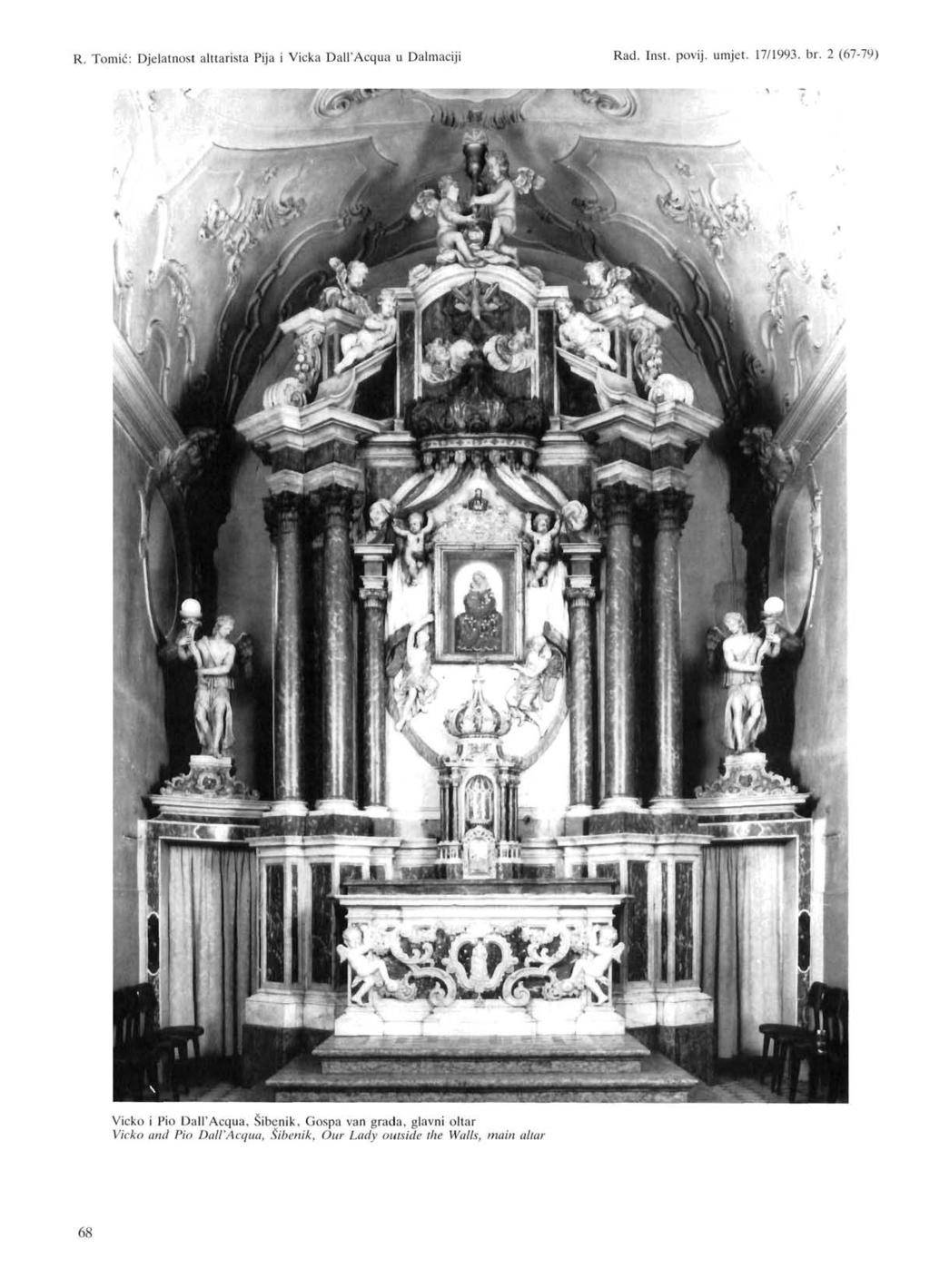 Vicko i Pio Dall'Acqua, Šibenik, Gospa van grada, glavni oltar