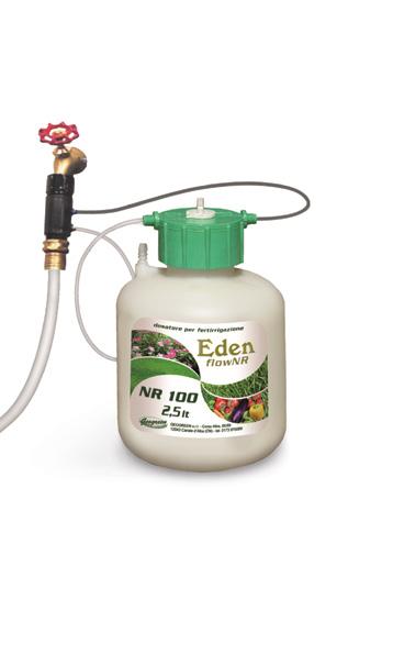 dosatori dosatori EDEN FLOW NR Dosatore da posizionare a valle dell'elettrovalvola o del rubinetto EDEN FLOW R Dosatore da installare sia su impianti in pressione continua, sia dopo l elettrovalvola