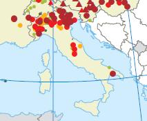 in ng/m 3 * basato su medie annuali con percentuale di misure