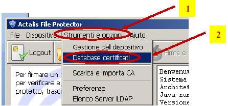 4.1 Importazione del certificato della Camera nel Software di firma/crittografazione dei file Dopo aver scaricato il certificato di firma sul proprio PC verificare che l estensione sia.