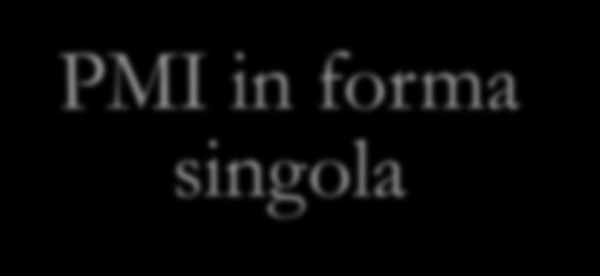 Dimensione Progetto PMI in forma singola