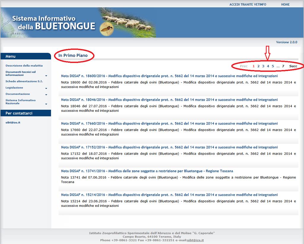 1 Sistema Informativo della Bluetongue 1.