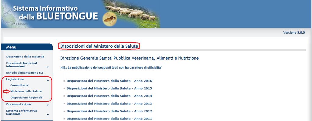 Per scorrere le varie pagine è sufficiente premere i tasti Prec e Succ oppure più semplicemente, selezionare un numero di pagina. Figura 7: Menu pubblico - Legislazione Comunitaria 1.2.4.