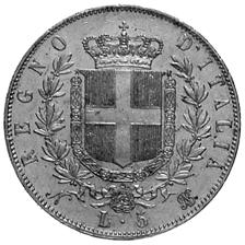 Lotto di 13 monete qbb qspl 280 1882 5 Lire 1865