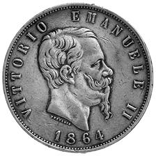 37 AG R Colpo qbb 70 1883 5 Lire 1870 M - Pag.