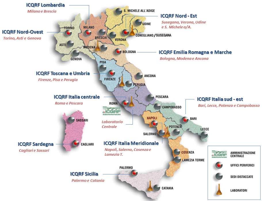 A livello centrale il Dipartimento consiste di due DIREZIONI GENERALI A livello locale 10 uffici ispettivi decentralizzati 19 unità locali Ha una