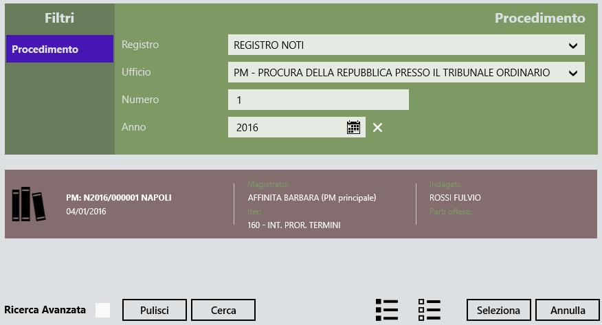 Scrivania Procedimenti Ricerca e Selezione