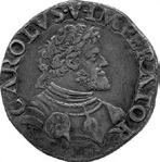 8 9 figg. 8-9 - Modelli milanesi per il Monferrato. Milano, Carlo V d Asburgo (1535-1556), da 32 soldi e da 8 soldi. 6) e quarto di lira 43 (fig. 7).
